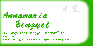 annamaria bengyel business card